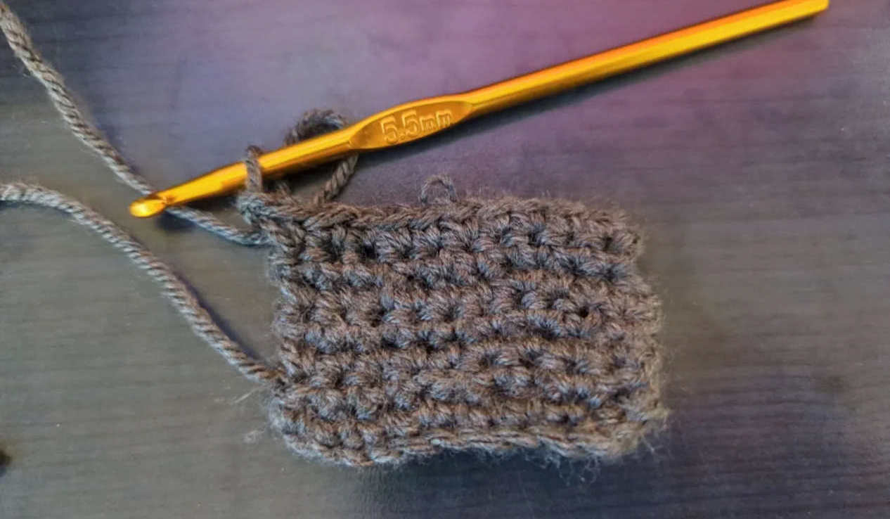 A square crochet swatch